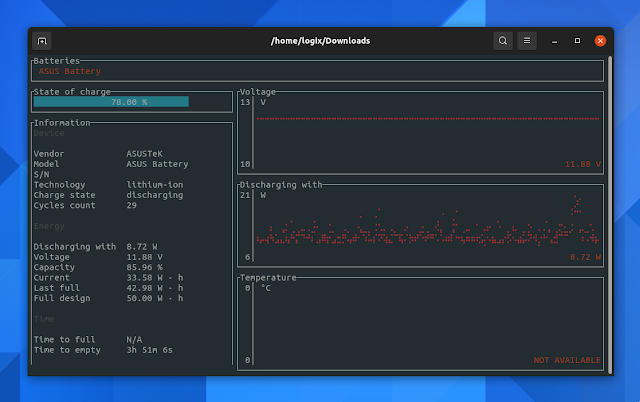 battop battery top Linux