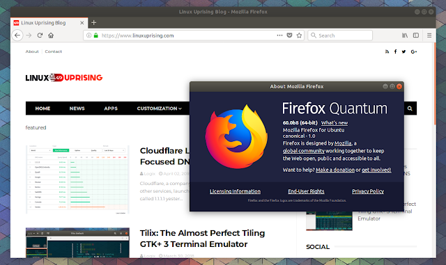 Firefox Quantum Beta Ubuntu