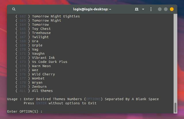 Gogh terminal color scheme installer