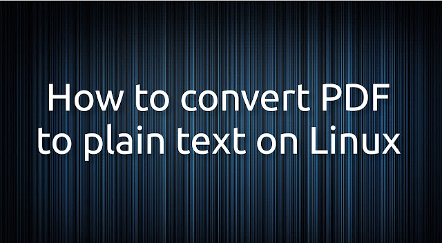 PDF to text Linux