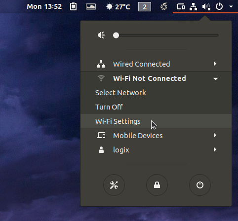 Ubuntu Wi-Fi settings