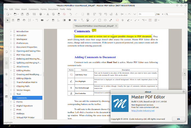 Master PDF Editor 4 Linux free to use